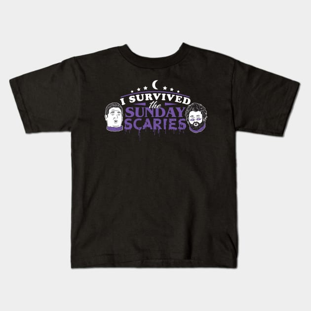 Sunday Scaries Kids T-Shirt by wolfkrusemark